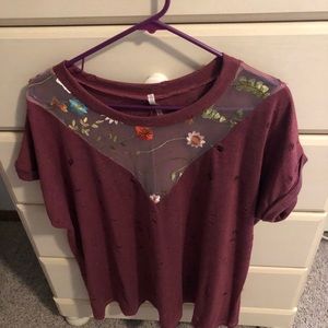 L Maroon Top
